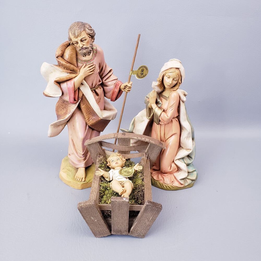 Fontanini The Holy Family 3-Piece Set, 12" Collection Nativity Figures with Box